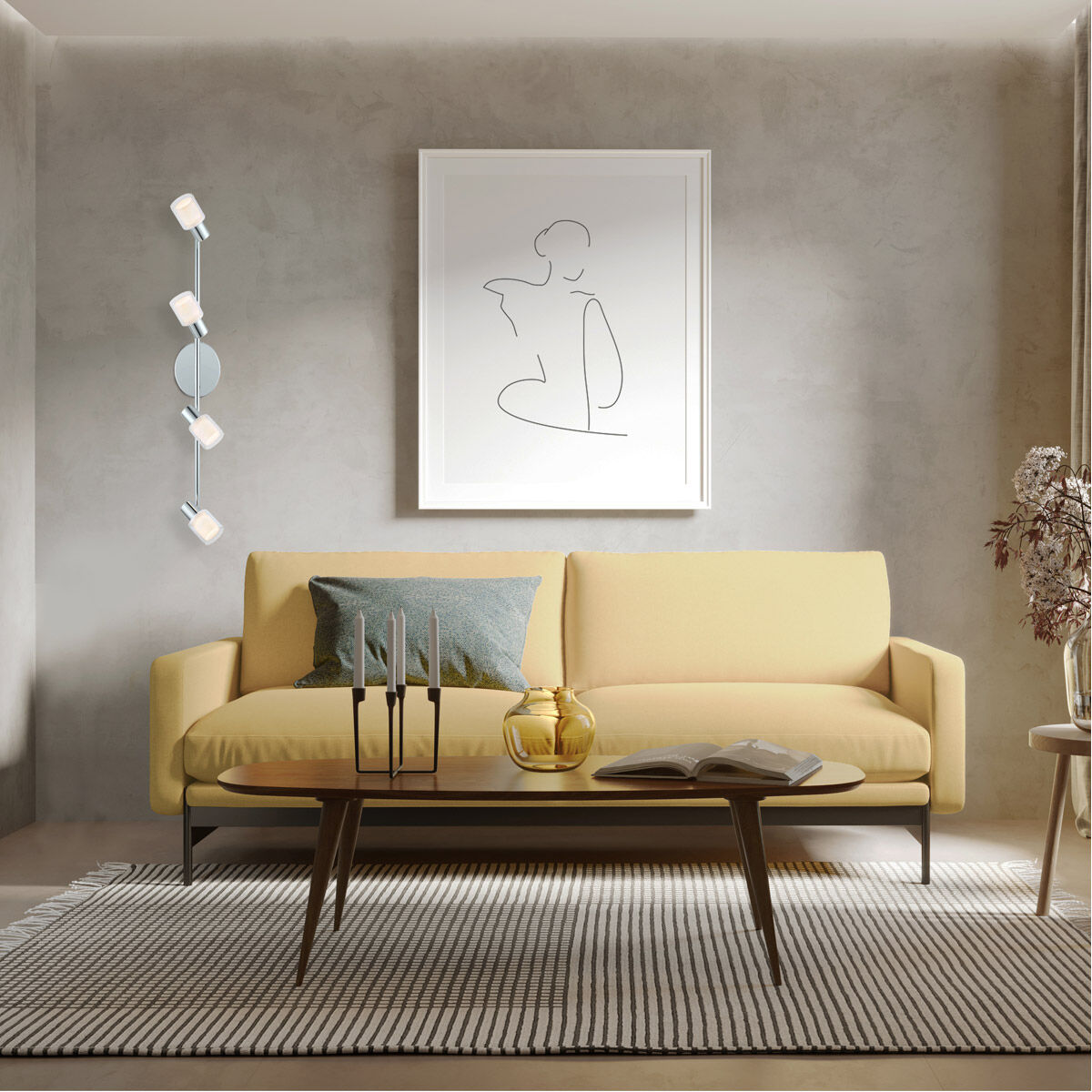 Salti 4 Light 120 Chrome Track Light Ceiling Light