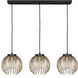 Venezuela 3 Light 9.33 inch Gold and Black Pendant Ceiling Light
