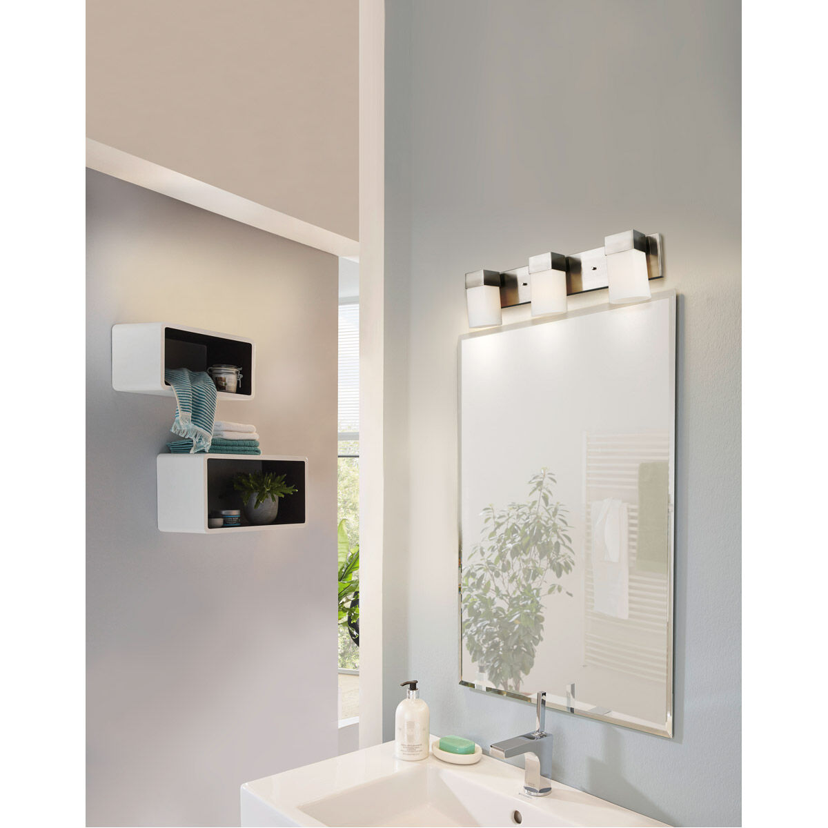 Ciara Springs 3 Light 22.01 inch Brushed Nickel Bath Vanity Wall Light