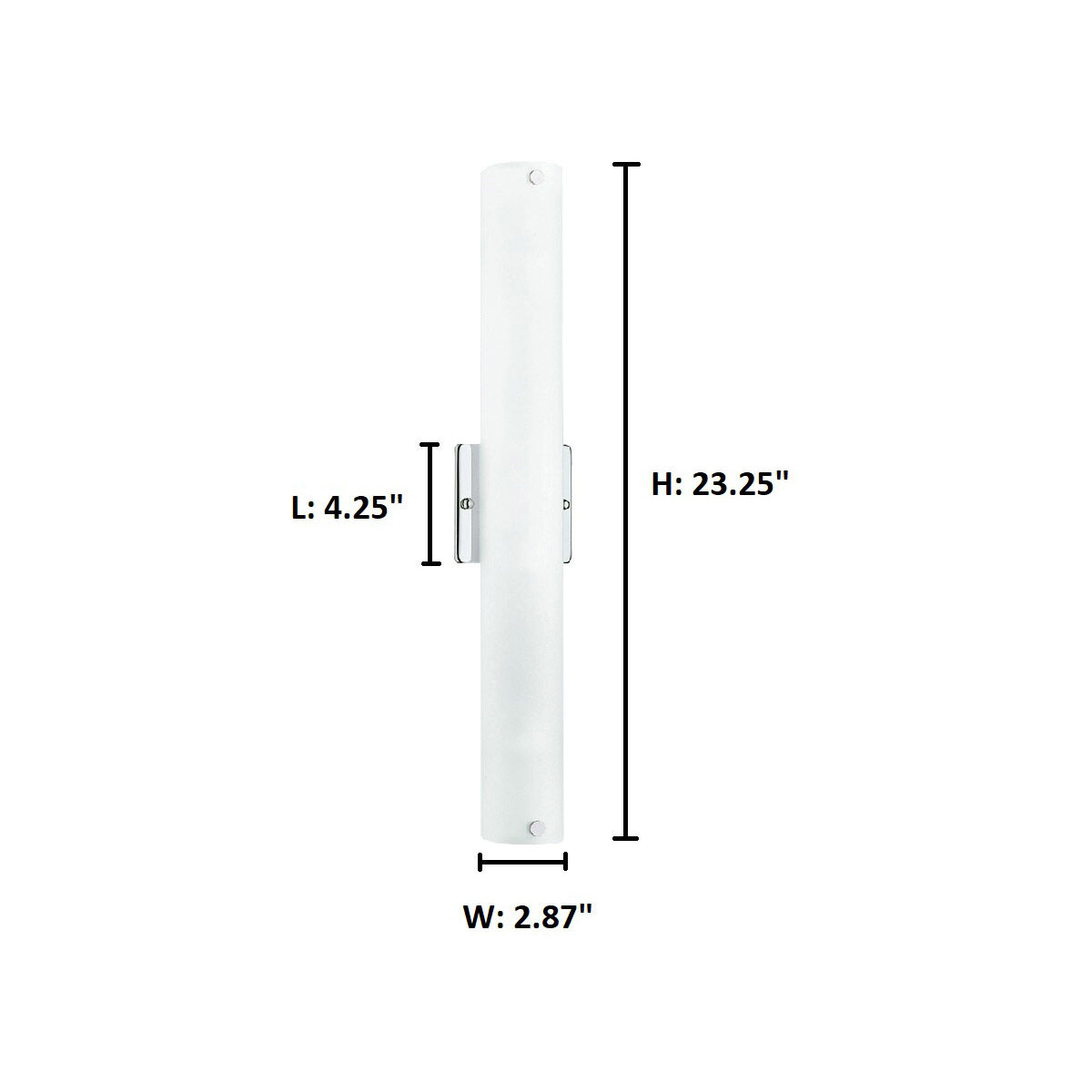 Mono 3 Light 4.25 inch Chrome ADA Wall Light