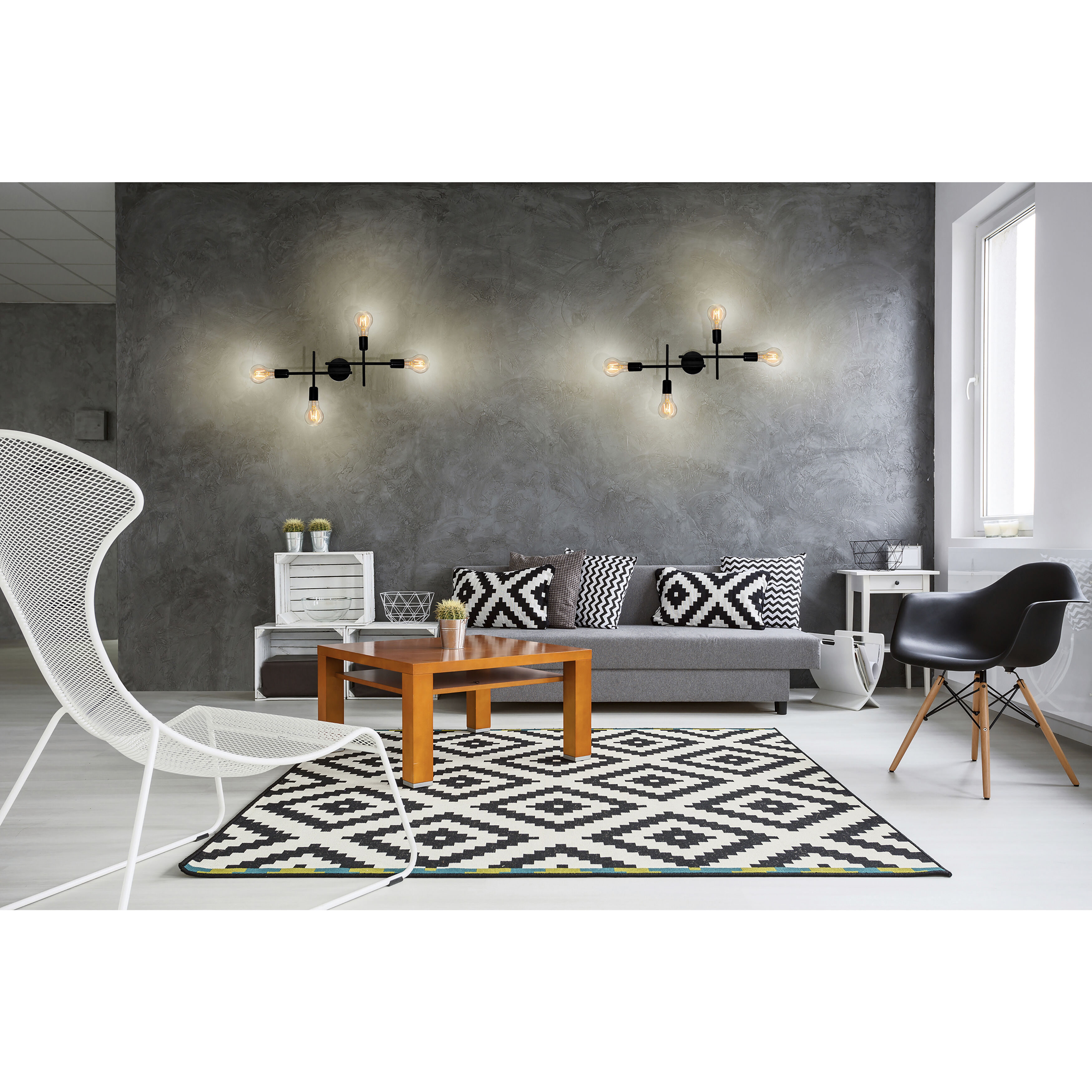 Avondale 4 Light 25.16 inch Matte Black Wall/Ceiling Light Wall Light