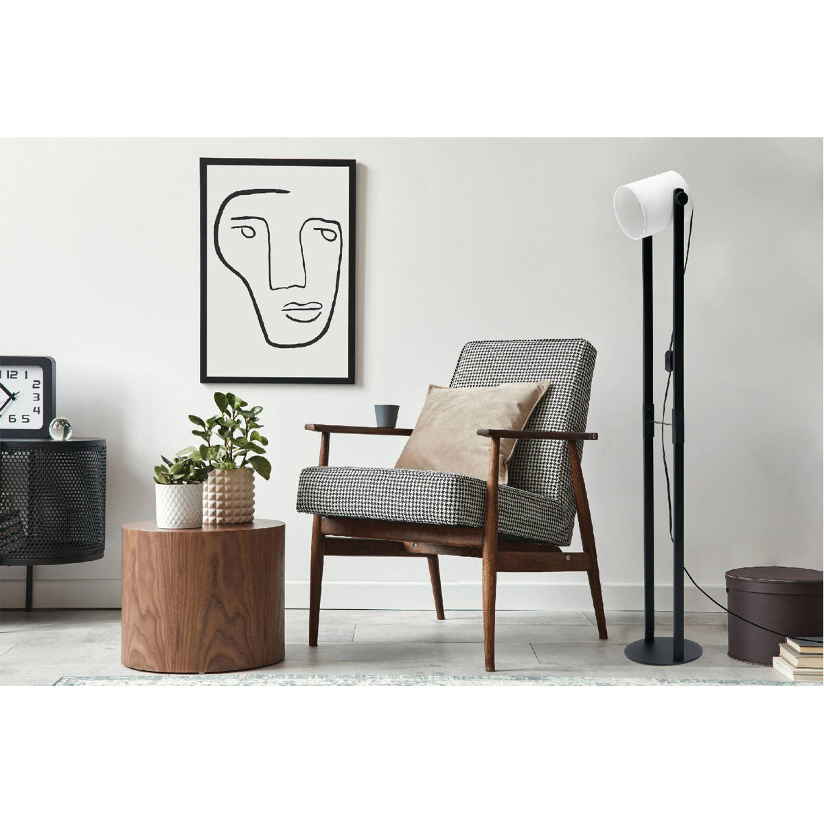 Burbank 55 inch 15.00 watt Black Floor Lamp Portable Light