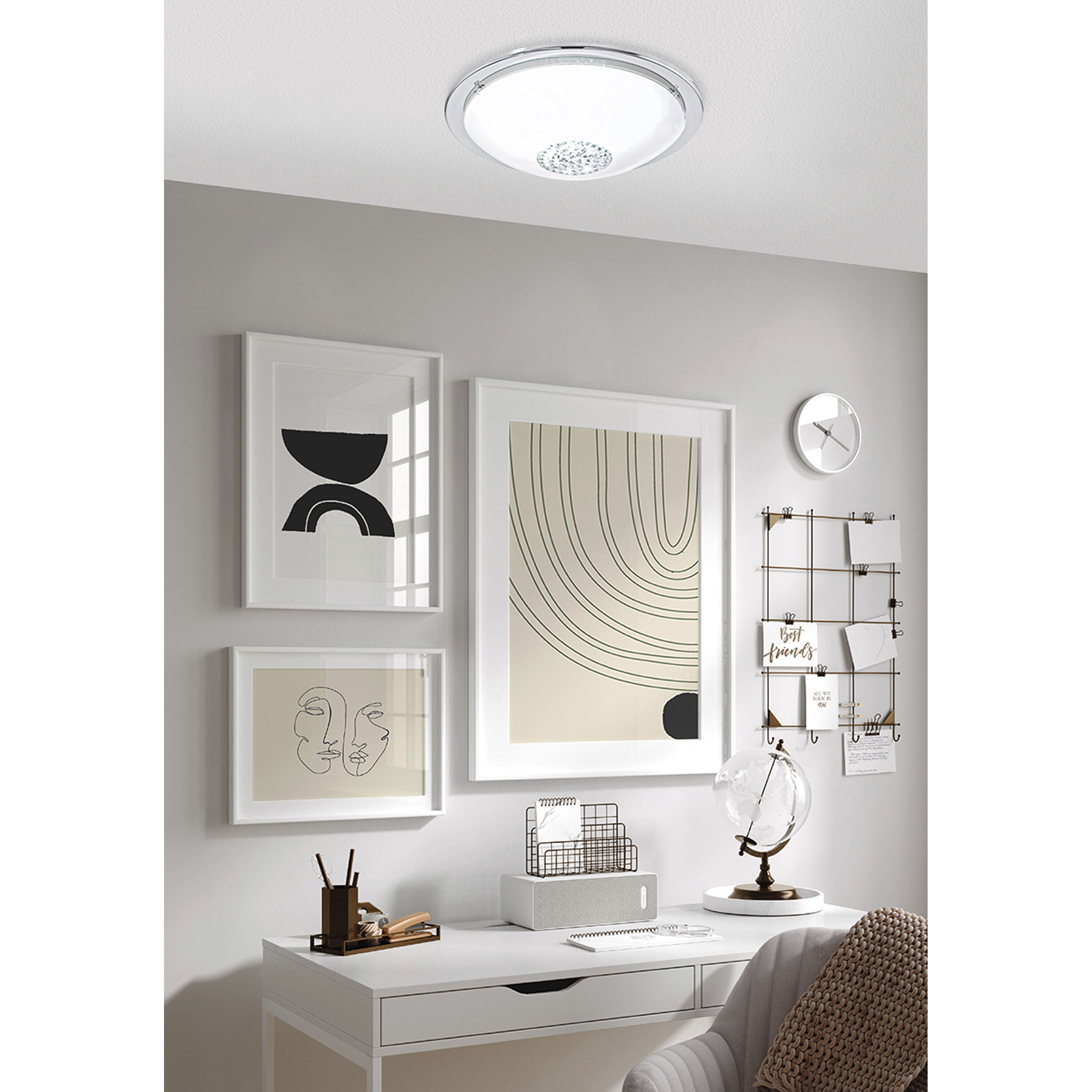 Giolina LED 14.57 inch Chrome Flush Mount Ceiling Light