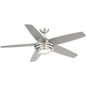 Petani 52 inch Brushed Nickel with Silver Blades Ceiling Fan