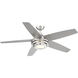 Petani 52 inch Brushed Nickel with Silver Blades Ceiling Fan
