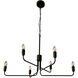 Portofino 6 Light 36 inch Black Chandelier Ceiling Light 