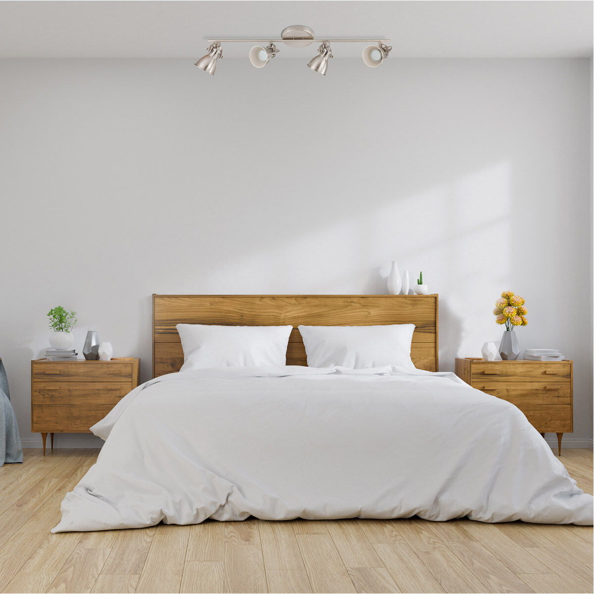 Seras-3 4 Light 120 Matte Nickel Track Light Ceiling Light