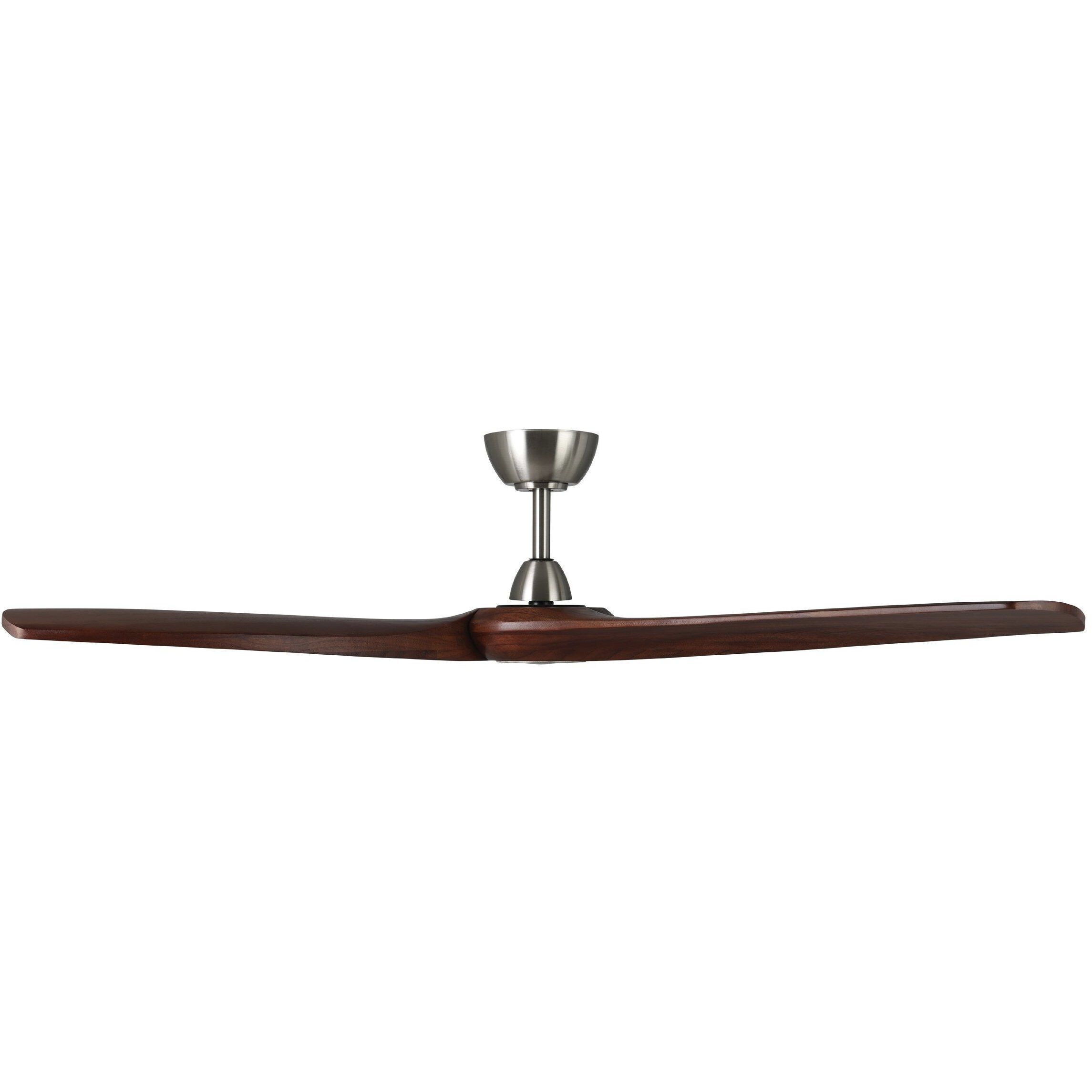 Williwaw 60 inch Brushed Nickel with Acacia Blades Ceiling Fan