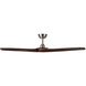 Williwaw 60 inch Brushed Nickel with Acacia Blades Ceiling Fan