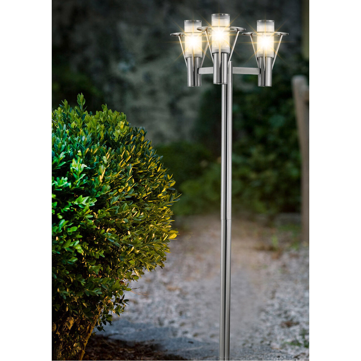 Eglo 88118A Belfast LED 86.75 inch Stainless Steel Outdoor Post Light