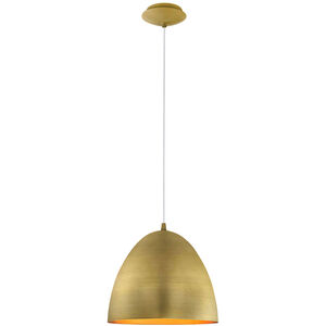 Coretto 1 Light 11 inch Brushed Gold Pendant Ceiling Light