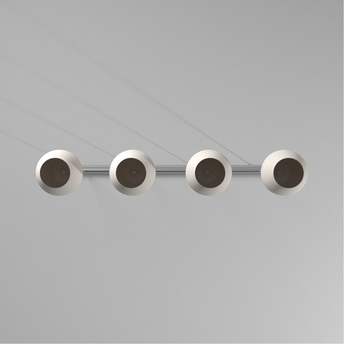 Batista 1 4 Light 39.75 inch Matte Nickel Trestle Hanging Light Ceiling Light