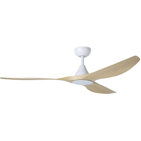 Surfline 60 inch White with Coastal Oak Blades Ceiling Fan