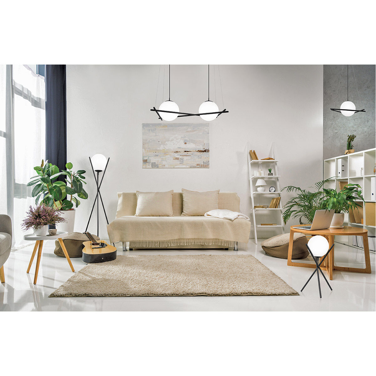 Salvezinas 19.2 inch 40 watt Matte Black Table Lamp Portable Light