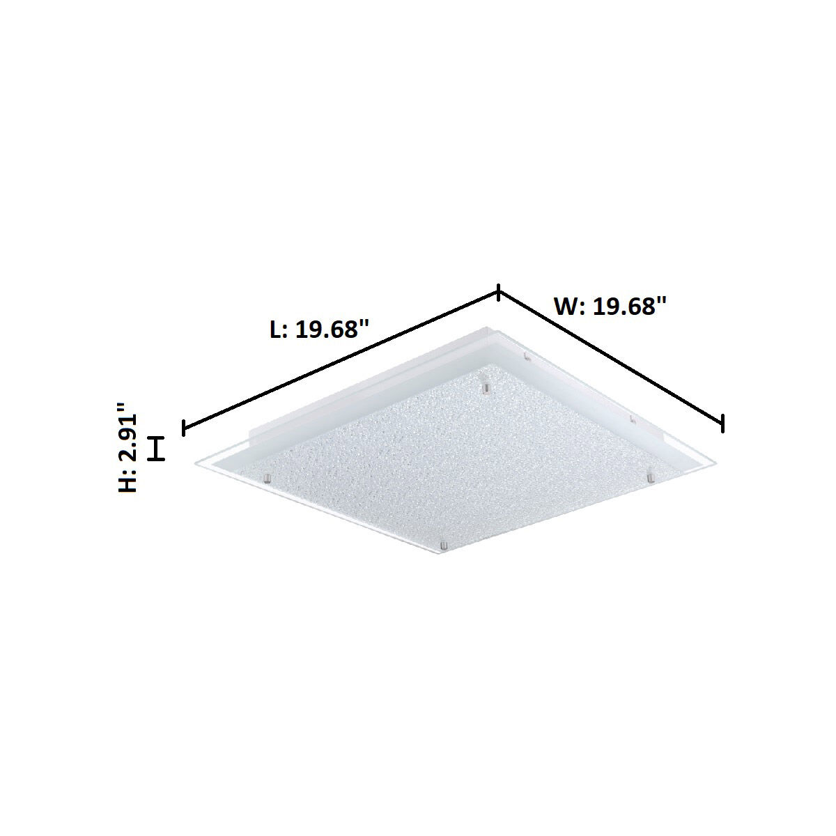 Priola LED 19.68 inch Matte Nickel Flush Mount Ceiling Light