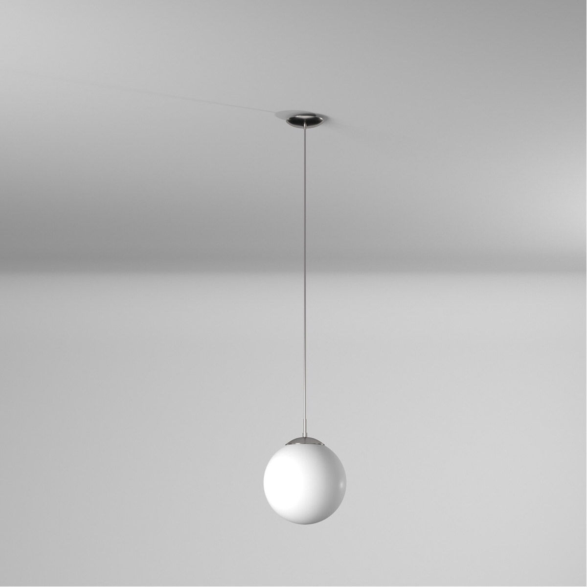 Rondo 1 Light 11.75 inch Matte Nickel Pendant Light Ceiling Light