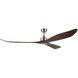 Westerly 84 inch Brushed Nickel with Acacia Blades Ceiling Fan