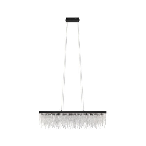 Antelao LED 45.25 inch Black Linear Chandelier Ceiling Light