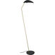 Lindmoor 63.5 inch 60 watt Black and Brushed Brass Floor Lamp Portable Light