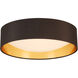 Orme LED 16 inch Black/Gold Flush Mount Ceiling Light 