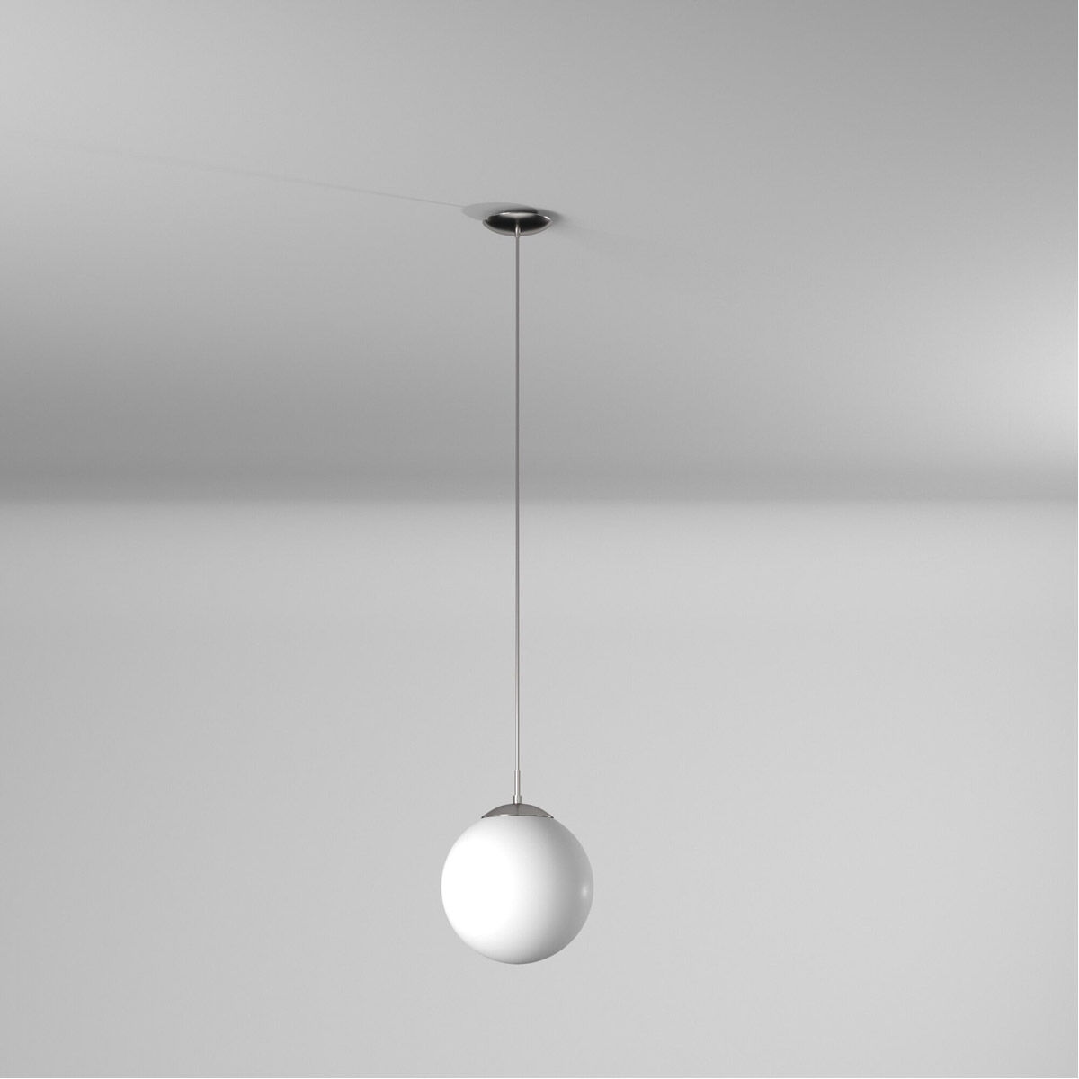 Rondo 1 Light 11.75 inch Matte Nickel Pendant Light Ceiling Light