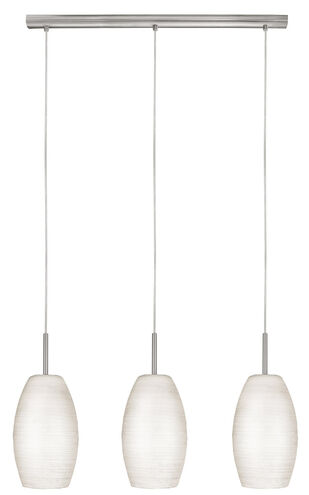 Batista 1 3 Light 28 inch Matte Nickel Trestle Hanging Light Ceiling Light