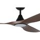 Surfline 60 inch Black with Walnut Blades Ceiling Fan