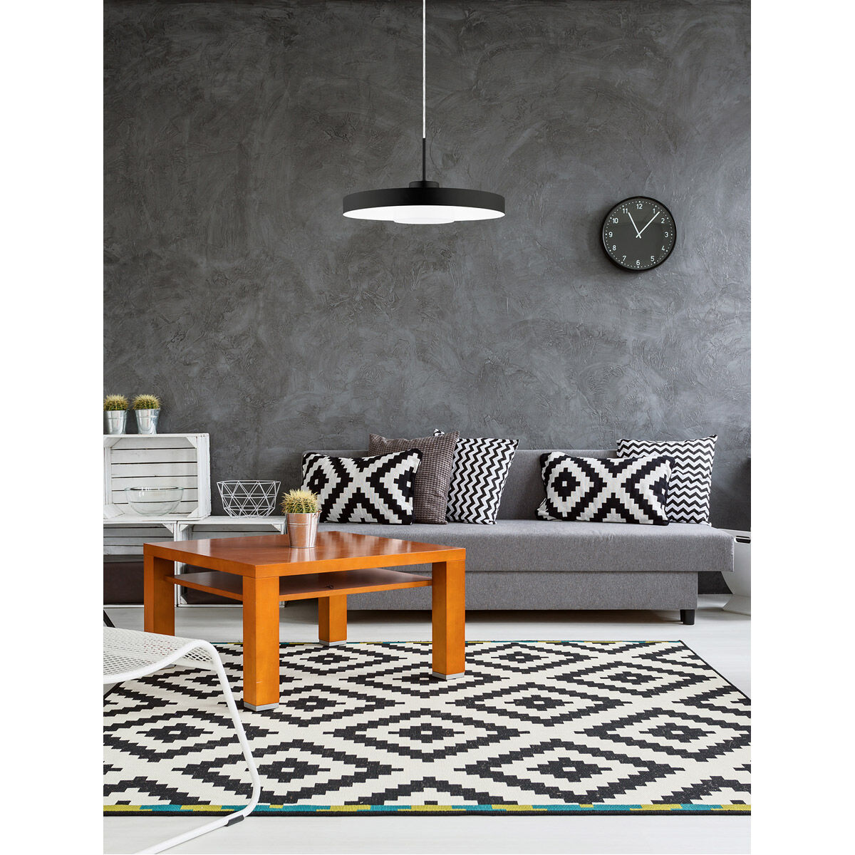 Alpicella LED 15.75 inch Matte Black Pendant Ceiling Light