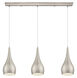 Reale 3 Light 34 inch Matte Nickel Island Trestle Light Ceiling Light
