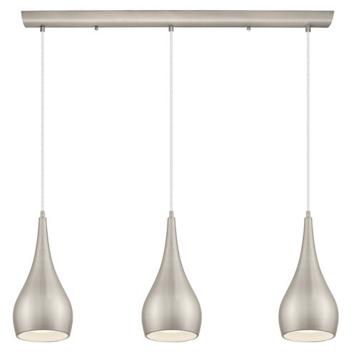 Reale 3 Light 34 inch Matte Nickel Island Trestle Light Ceiling Light