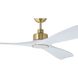 Westerly 84 inch Satin Brass with White Blades Ceiling Fan