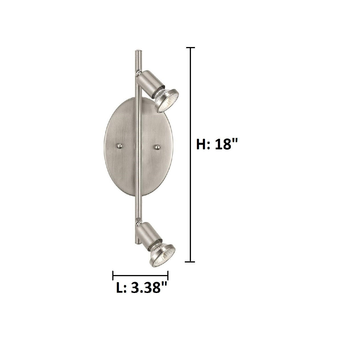 Buzz 2 Light 120 Matte Nickel Track Light Ceiling Light