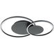Palma 2 Light 15.75 inch Structured Black Ceiling Light