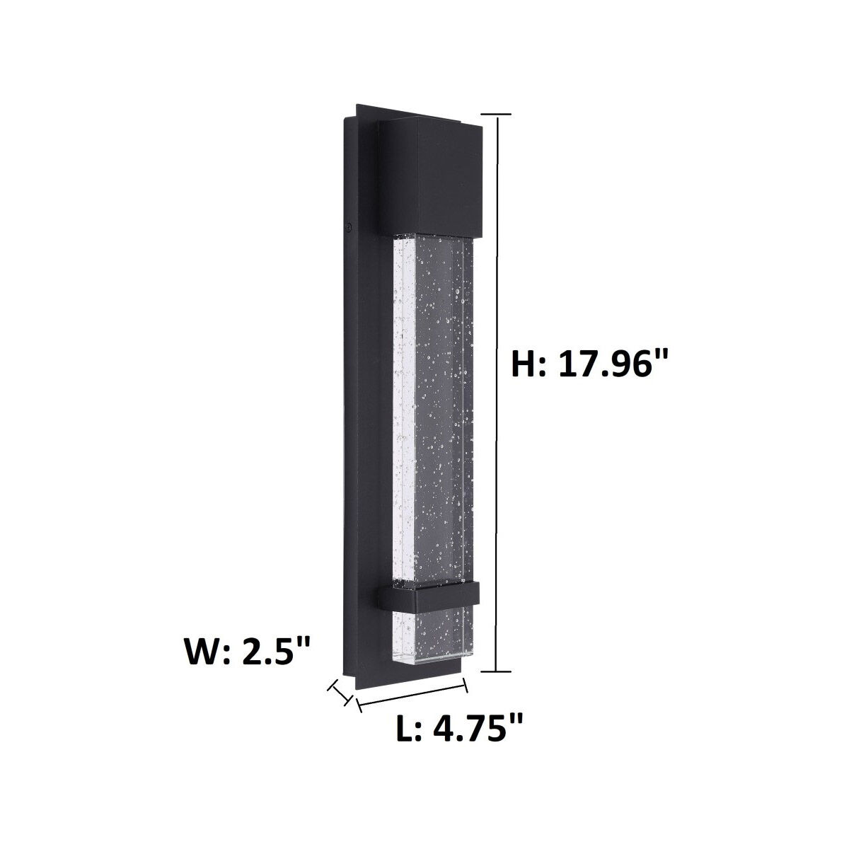Eglo 202957A Venecia LED 18 inch Matte Black Outdoor Wall Light