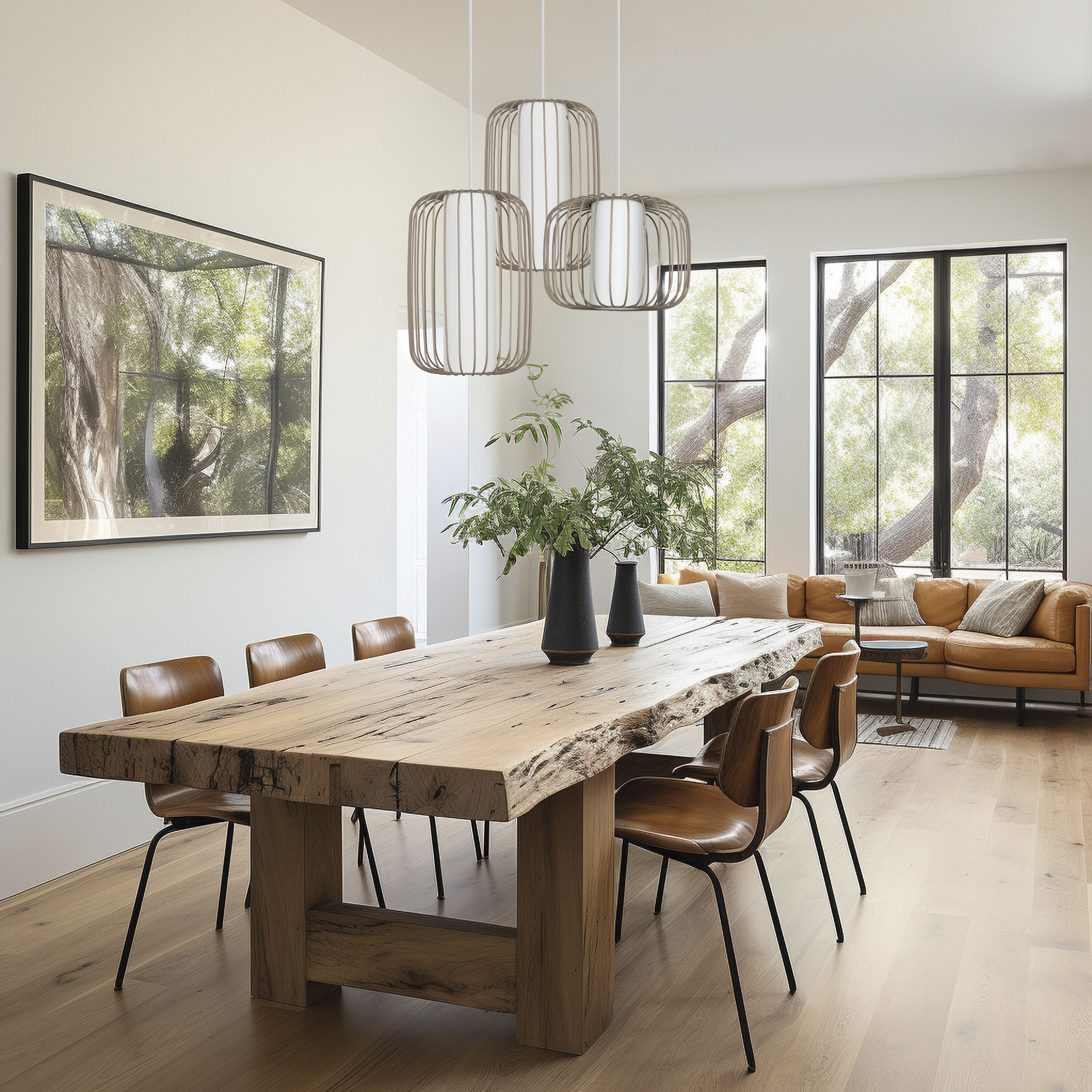 Terrarosa 1 Light 9.53 inch Light Sand Pendant Ceiling Light