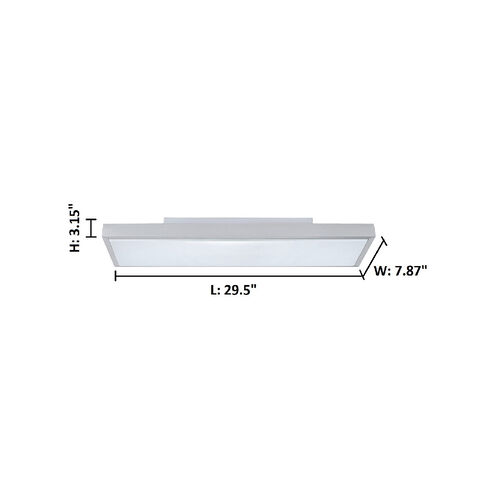 Idun 1 LED 30 inch Brushed Aluminum Flush Mount Ceiling Light