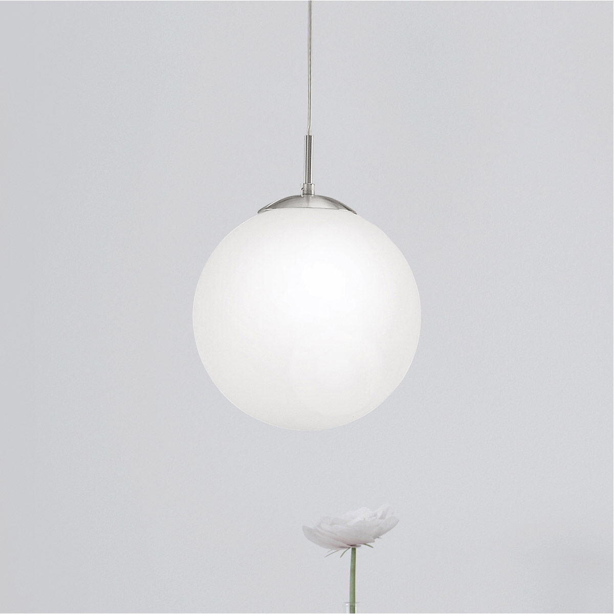 Rondo 1 Light 9.84 inch Matte Nickel Pendant Ceiling Light