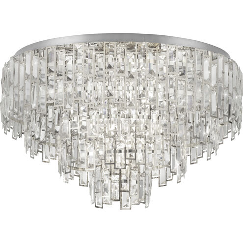 Calmeilles 10 Light 30.79 inch Chrome Flush Mount Ceiling Light