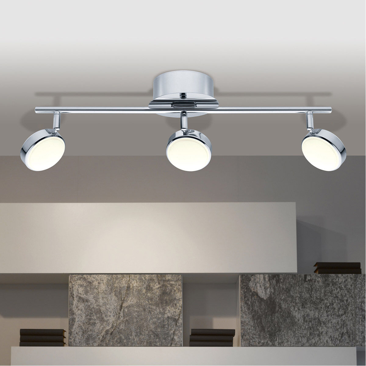 Salto 3 Light 120 Chrome Track Light Ceiling Light