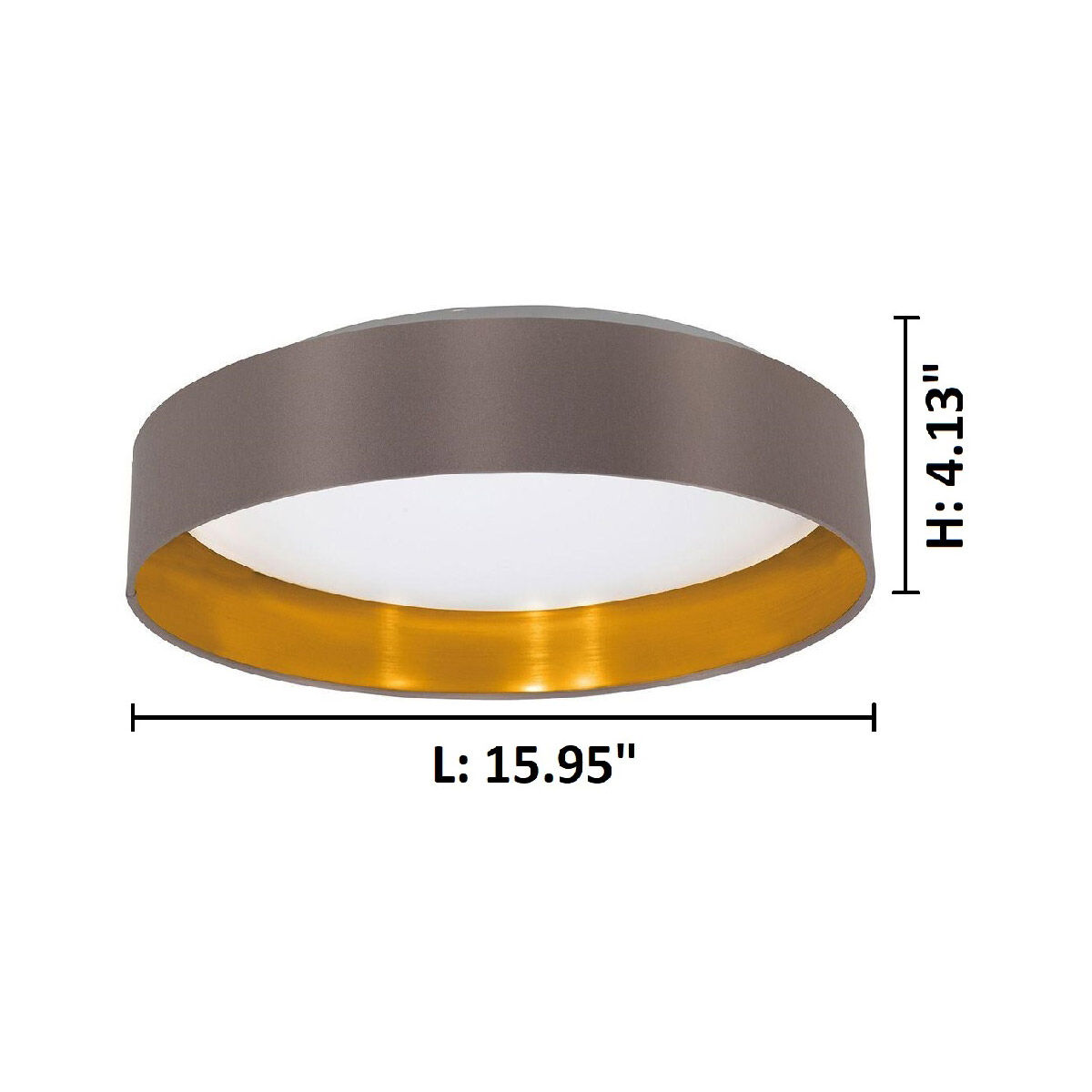 Maserlo LED 15.95 inch Satin Nickel Flush Mount Ceiling Light