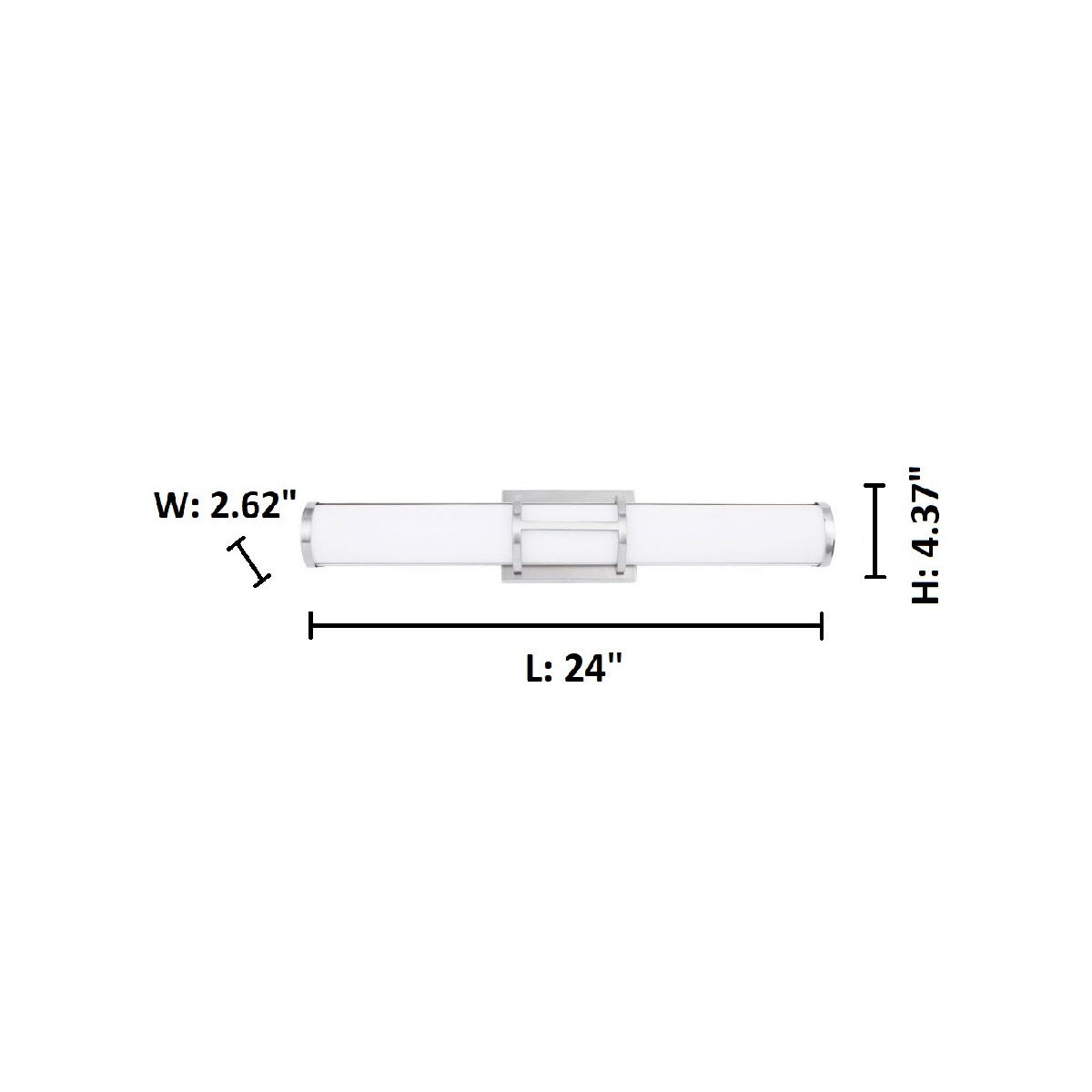 Ramaro LED 24 inch Chrome Bath Vanity Wall Light