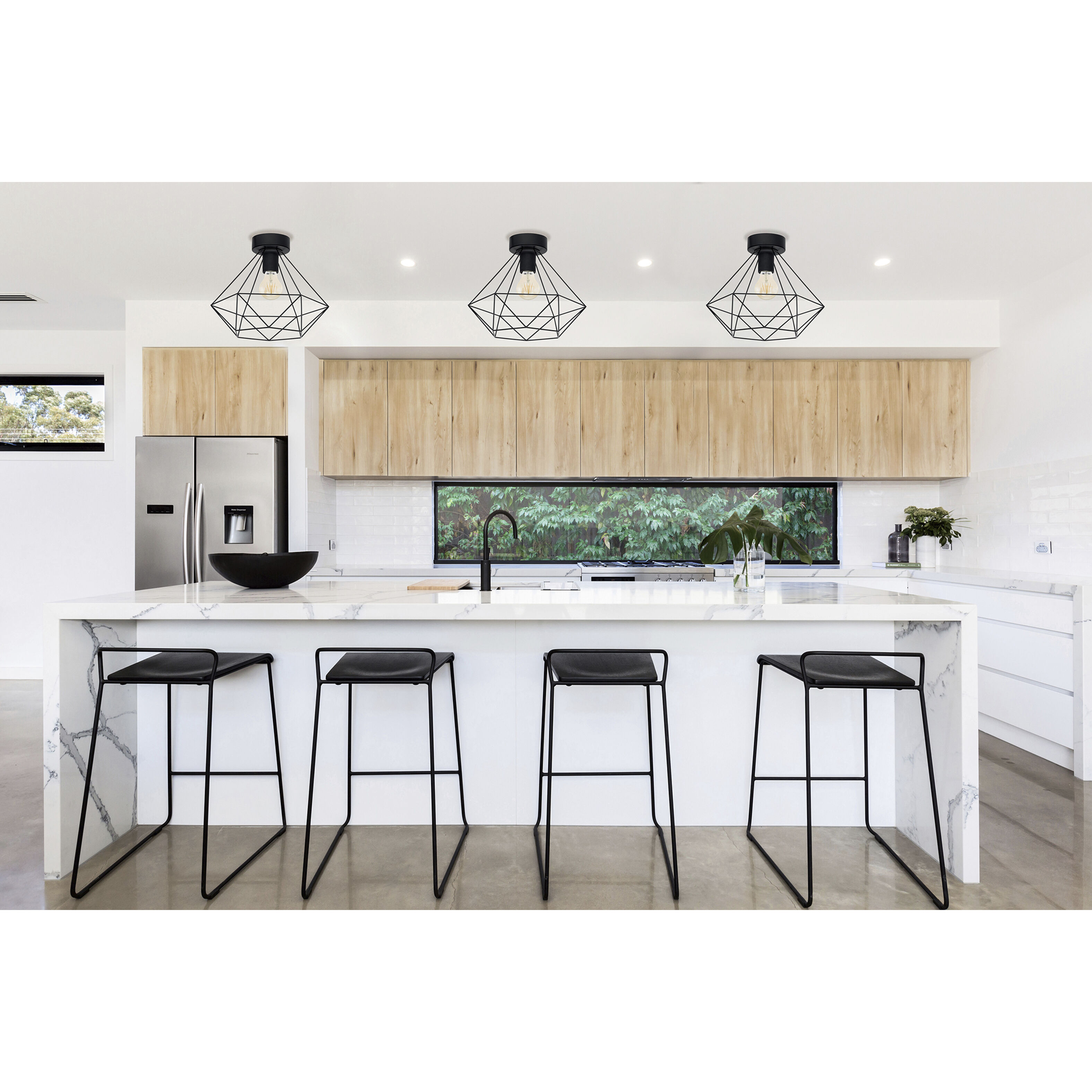 Tarbes 1 Light 12.87 inch Matte Black Flush Mount Ceiling Light