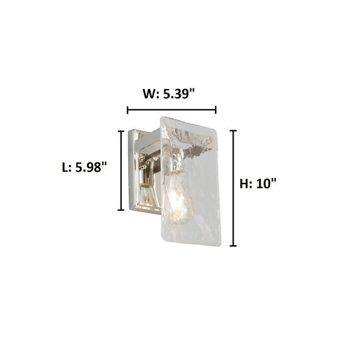 Wolter 1 Light 6 inch Polished Nickel Wall Sconce Wall Light 