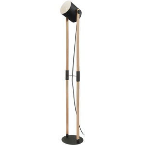 Hornwood 55 inch 40.00 watt Black and Natural Floor Lamp Portable Light