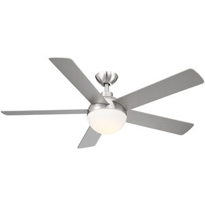 Tulum 52 inch Brushed Nickel with Silver Blades Ceiling Fan
