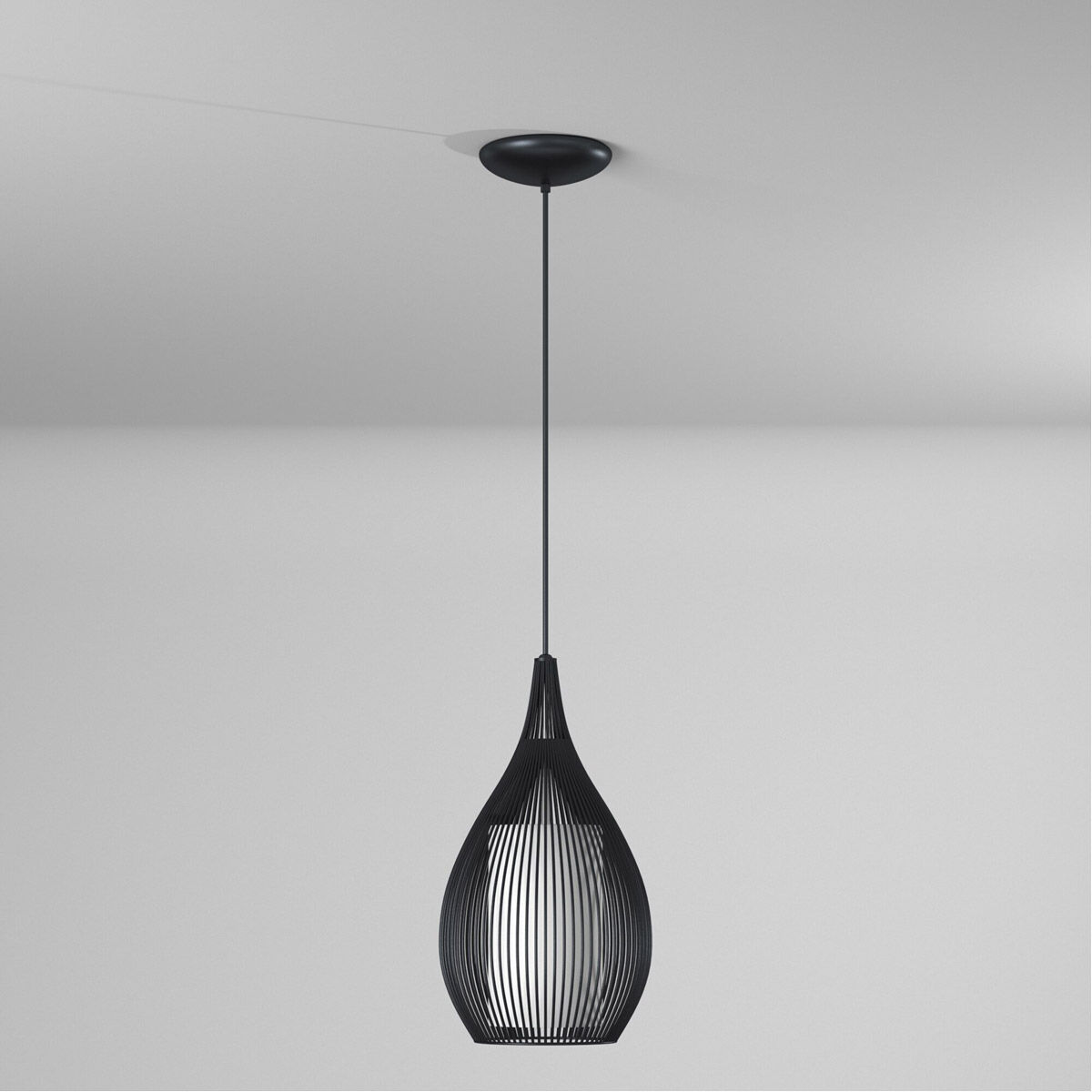 Razoni 1 Light 7.5 inch Black Mini Pendant Ceiling Light