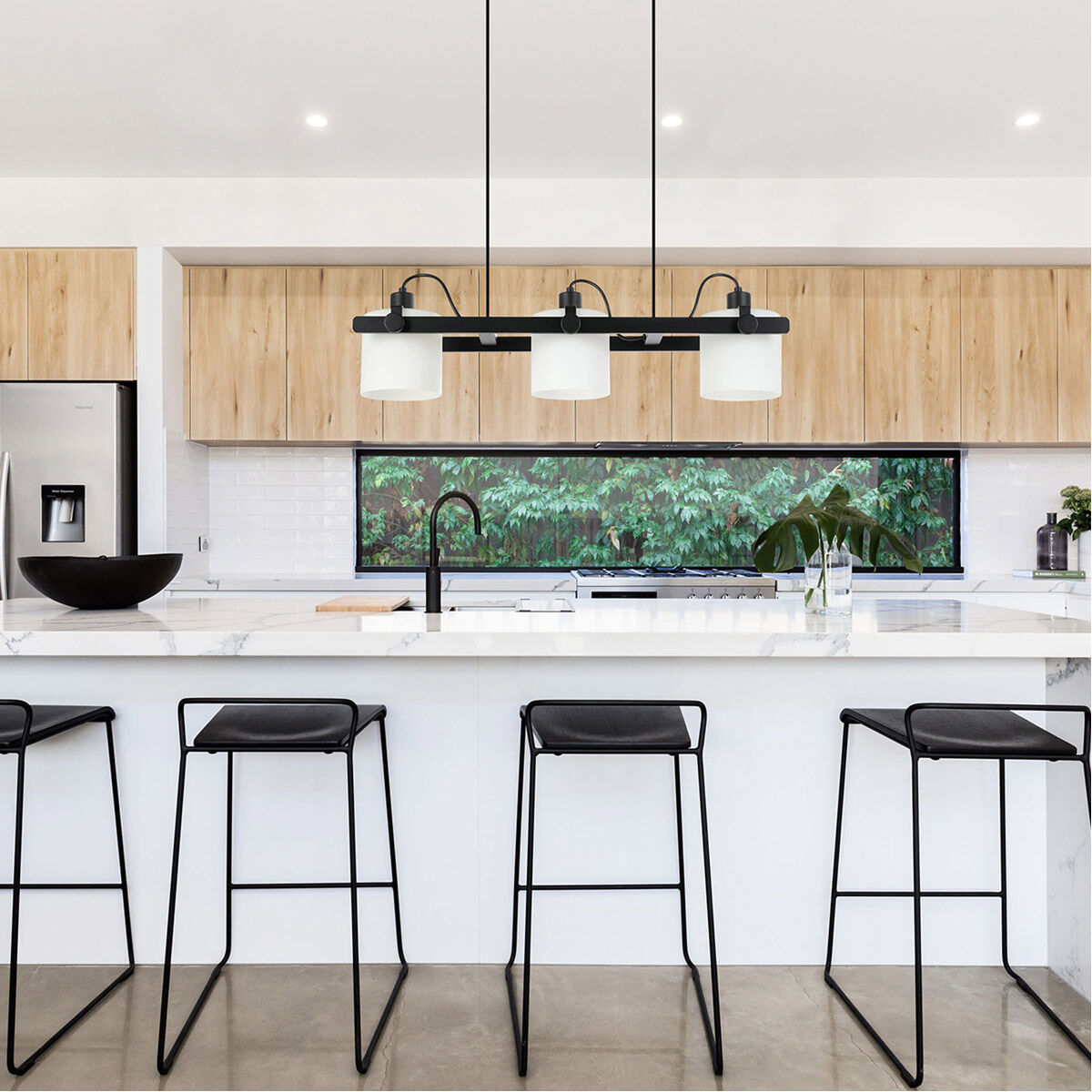 Drummond 3 Light 30.71 inch Black Pendant Ceiling Light