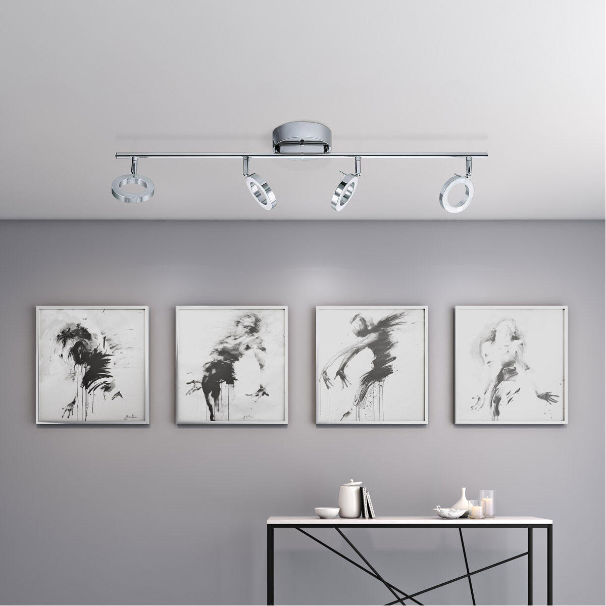 Naudella 4 Light 120 Chrome Track Light Ceiling Light