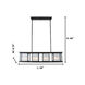Henessy 4 Light 34 inch Black and Brushed Nickel Linear Pendant Ceiling Light
