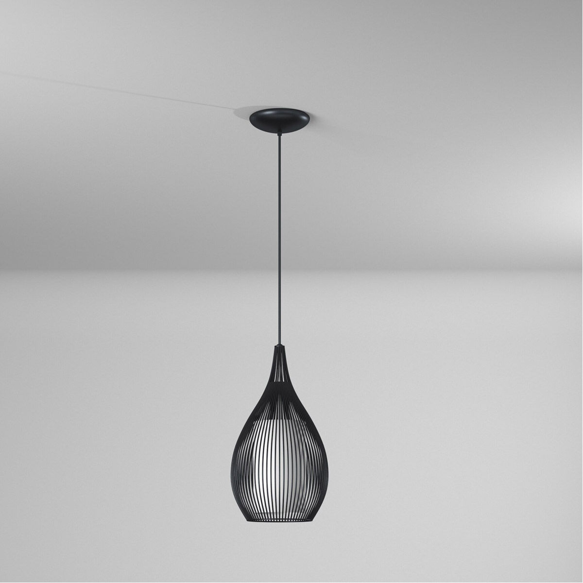 Razoni 1 Light 7.5 inch Black Mini Pendant Ceiling Light